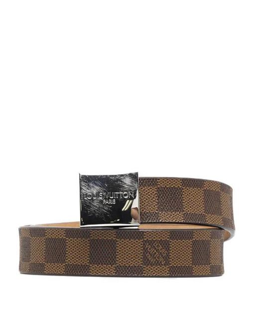 Cintura louis vuitton in tela marrone di Louis Vuitton in Marrone