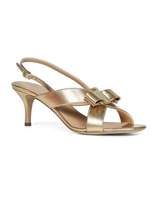 Ferragamo Metallic High Heel Sandals