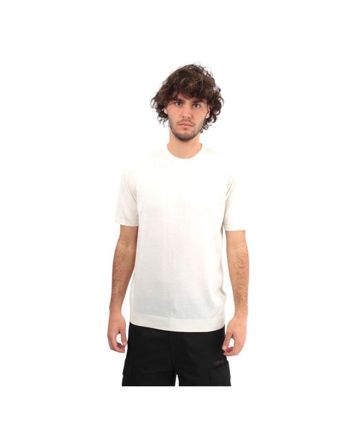 Roberto Collina Weißes rundhals-t-shirt in White für Herren