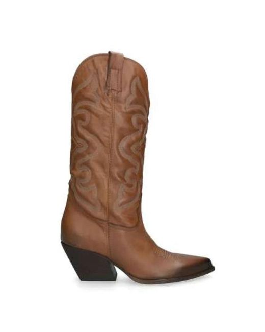 Elena Iachi Brown Cowboy Boots