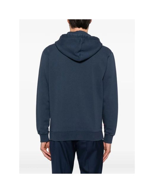 Mc2 Saint Barth Hoodies & Sweatvesten ,Blauw ,Katoen Sweatshirt Met Rits in het Blue voor heren