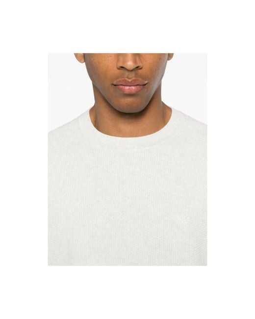 Calvin Klein White Round-Neck Knitwear for men
