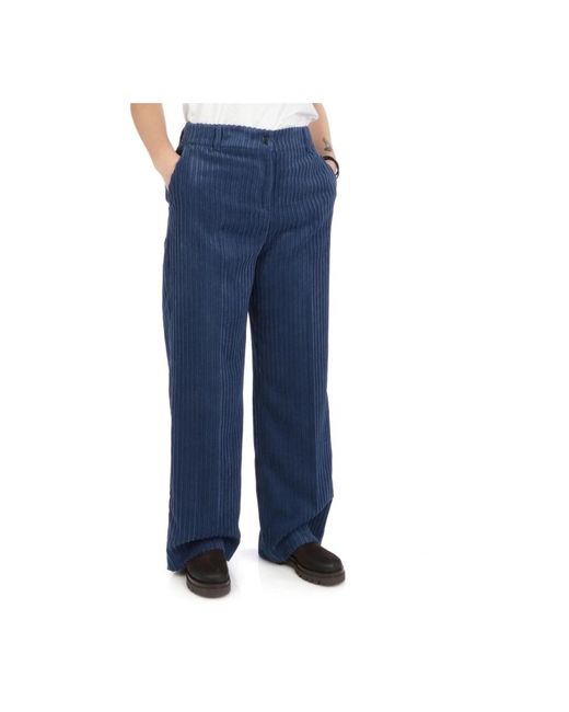 Nenette Blue Straight Trousers