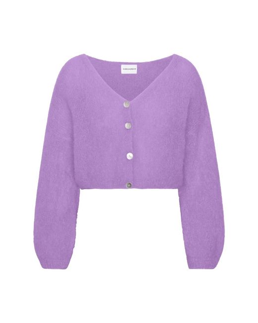 American Dreams Purple Mohair cropped cardigan flieder