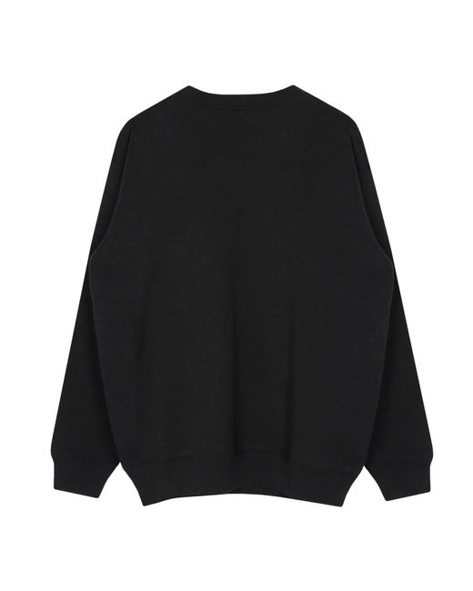 Dime MTL Hoodies & Sweatvesten ,Zwart ,Katoen Zwarte Katoenen Crewneck Trui Met Lange Mouwen in het Black voor heren