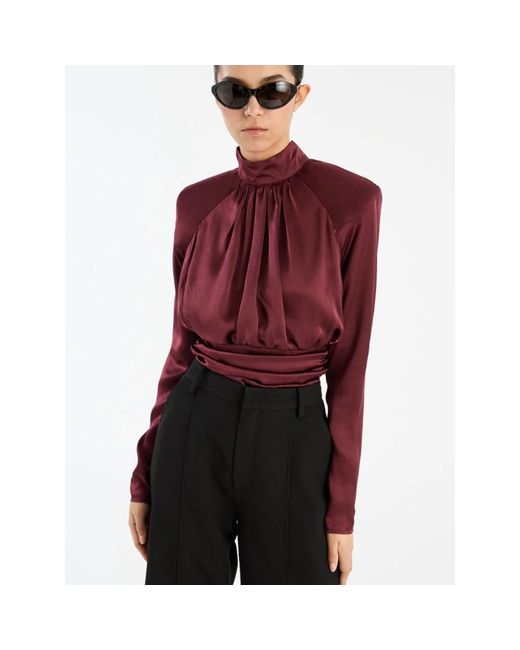 ROTATE BIRGER CHRISTENSEN Purple Seiden Zinfandel Top
