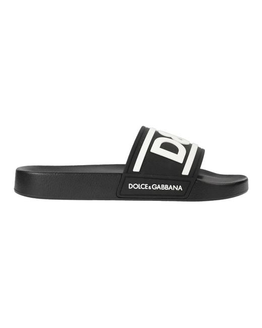 Dolce & Gabbana Black Sliders for men