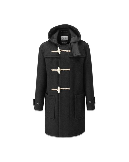 Gloverall Black Single-Breasted Coats for men