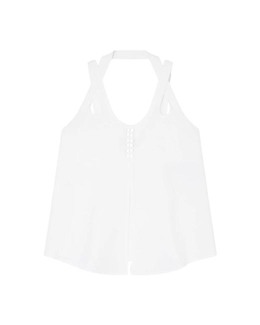Emporio Armani White Sleeveless Tops