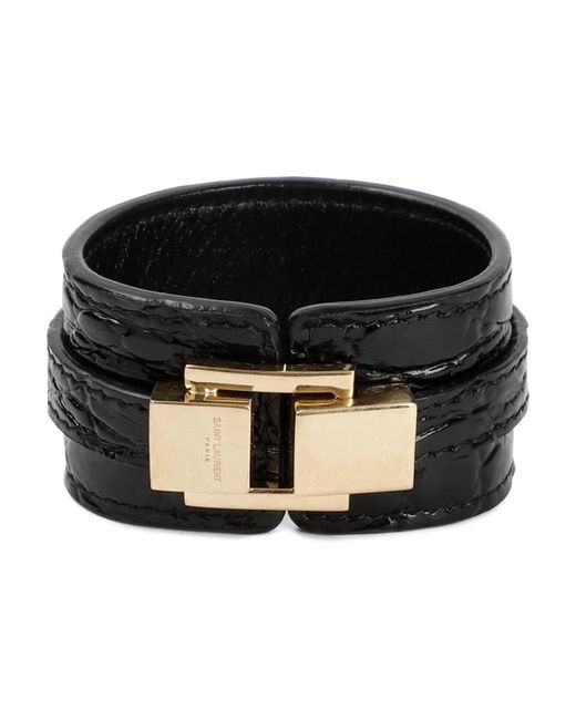 Saint Laurent Black Bracelets