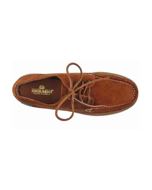 Sebago Brown Laced Shoes for men