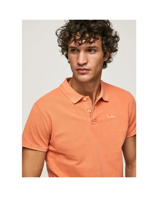 Pepe Jeans Polo shirt regular fit in Orange für Herren