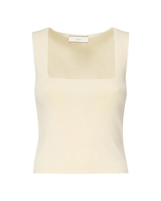 Akep Sleeveless Tops in het Natural