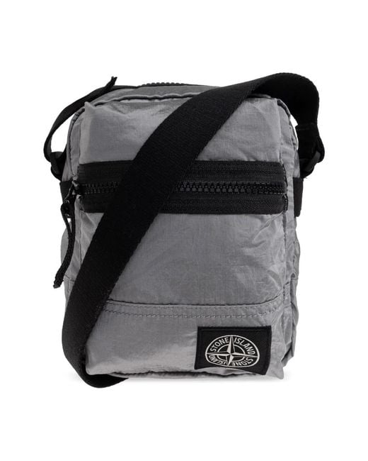 Stone Island Black Messenger Bags for men