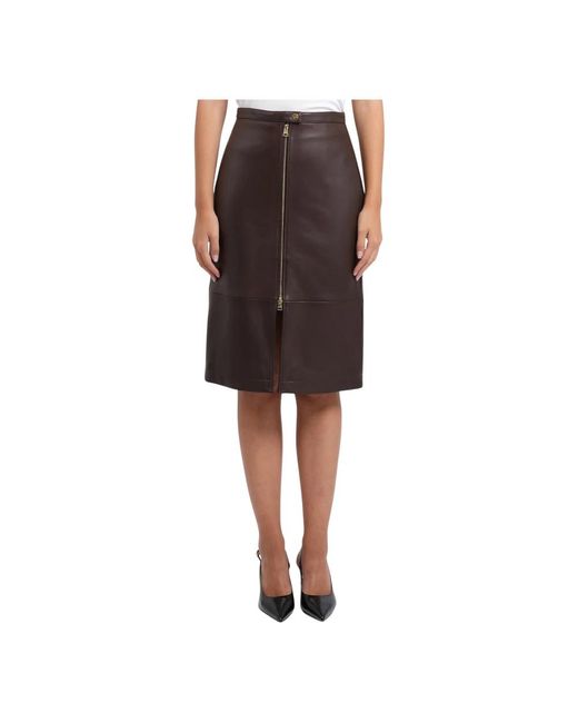 HUGO Black Leather Skirts