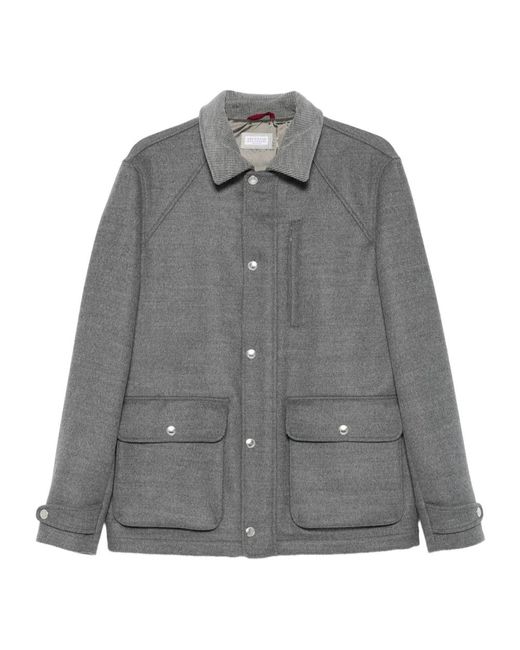Brunello Cucinelli Gray Light Jackets for men