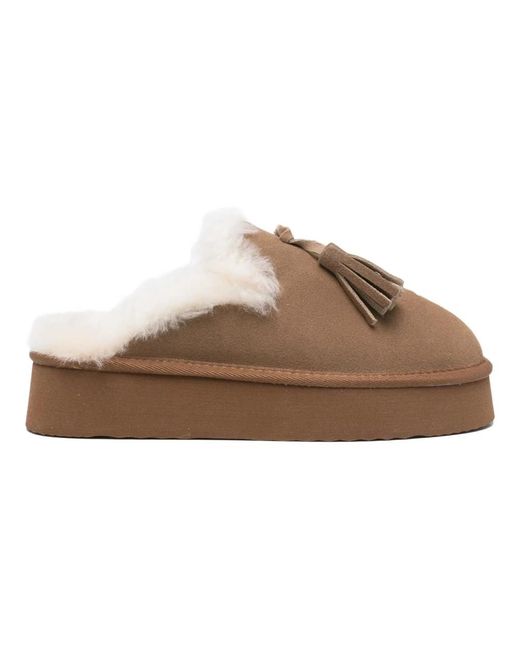 Max & Moi Brown Slippers