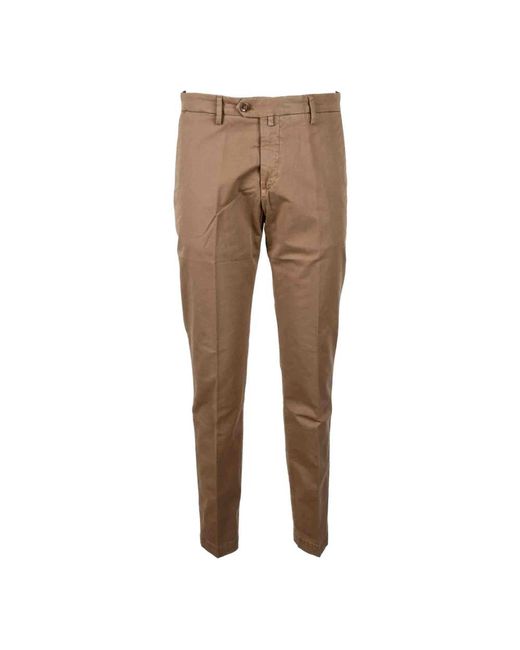 BRIGLIA Brown Chinos for men
