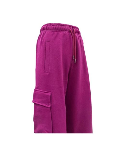 Marcelo Burlon Purple Wide Trousers