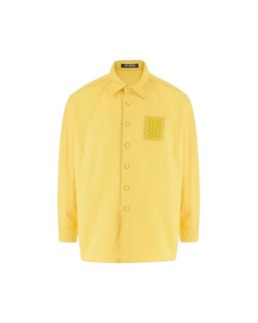 Raf Simons Gelbe hemden mit logo patch in Yellow für Herren