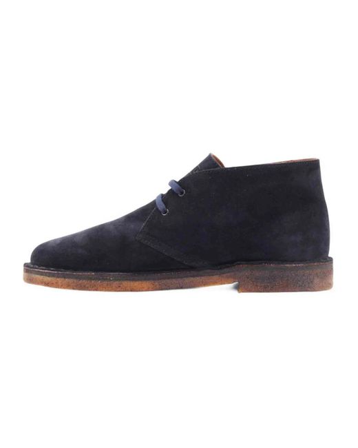 Frau Blue Lace-Up Boots for men