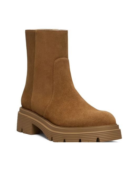 Stuart Weitzman Brown Hudson Lite Zip Bootie