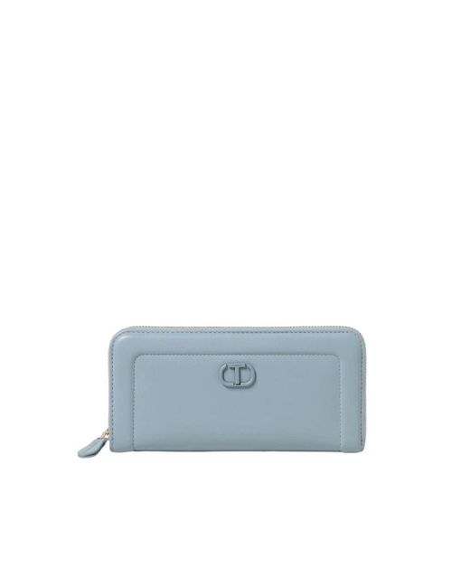 Twinset Blue Blaue Lederbrieftasche