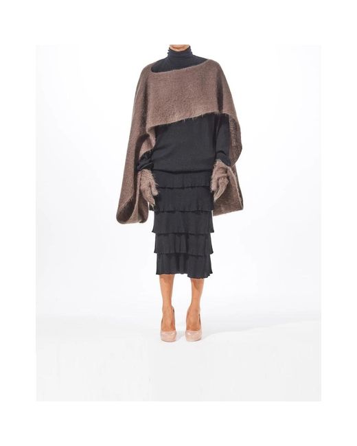 Moschino Brown Ponchos