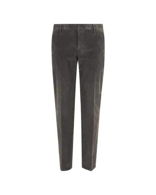Dondup Gray Slim-Fit Trousers for men