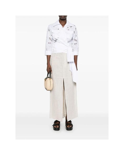 D.exterior White Blouses