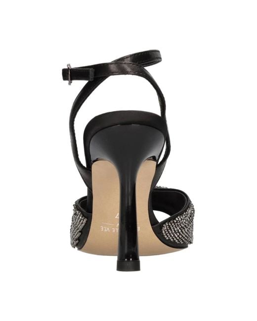 Emanuélle Vee Black High Heel Sandals