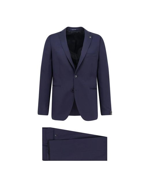 Tagliatore Blue Single Breasted Suits for men