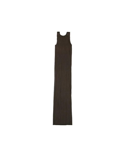 Issey Miyake Brown Maxi Dresses