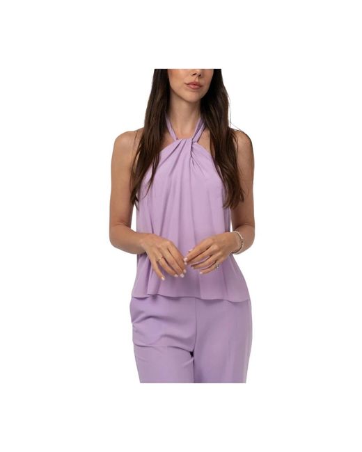 Patrizia Pepe Purple Sleeveless Tops