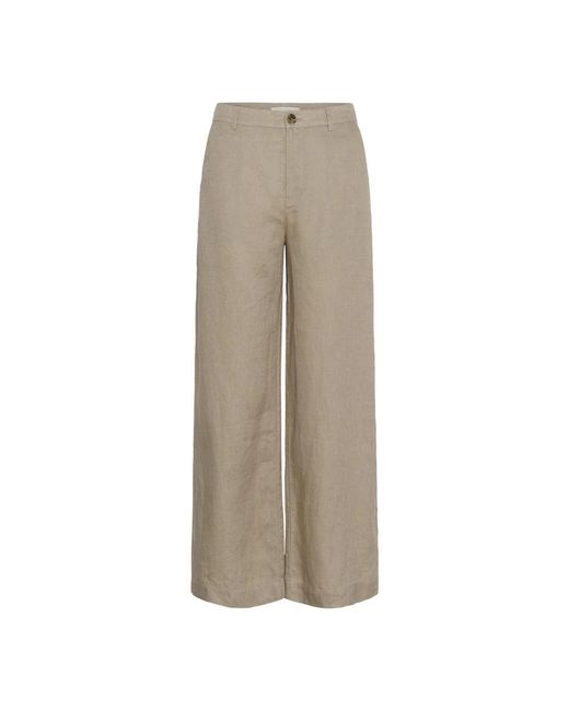 Wide Trousers di Part Two in Brown