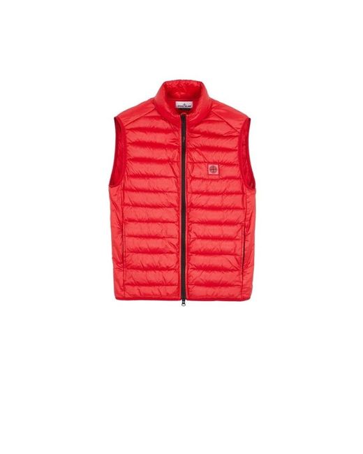 Stone Island Red Vests for men