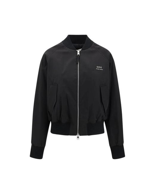 Cazadora Bomber Deportiva Con Cremallera Doble, Mujer, Talla AMI de color Black