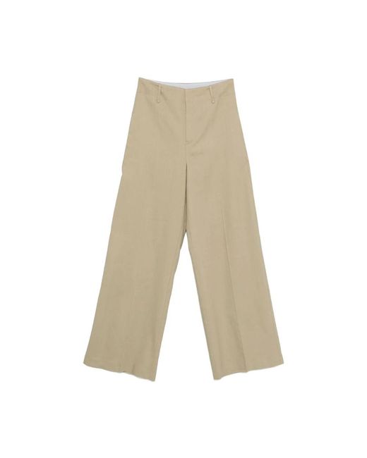 Alysi Pant.Lino Stretch Ampio in het Natural