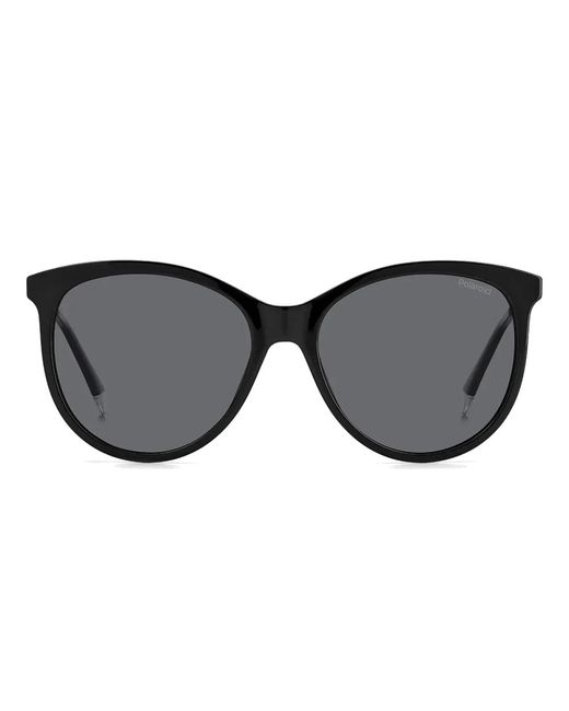 Polaroid Black Cat-Eye Sonnenbrille Mit Metallakzenten