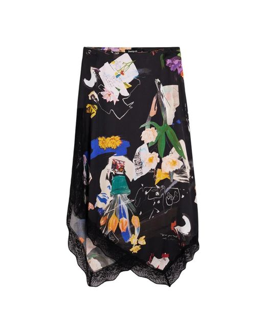 Desigual Black Midi Skirts
