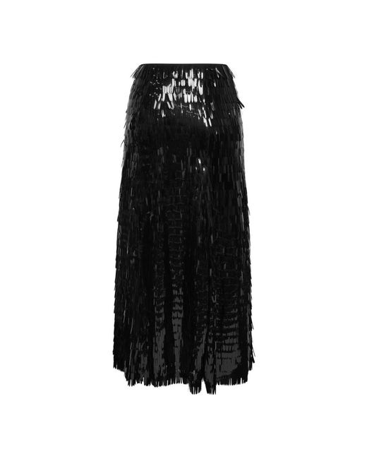 Self-Portrait Black Midi Skirts