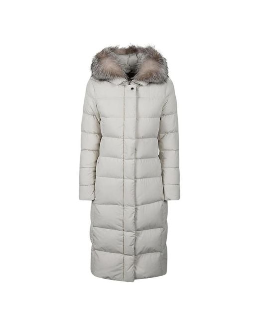 Down Coats Moorer en coloris Gray