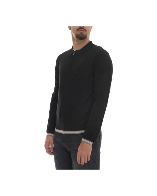 Round-Neck Knitwear di Emporio Armani in Black da Uomo