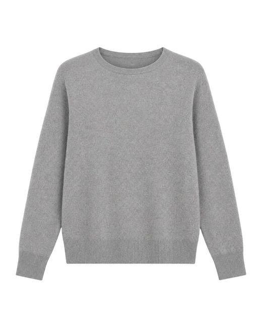 Kangra Gray Round-Neck Knitwear