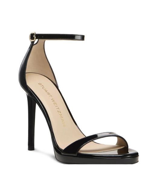 Stuart Weitzman Black Nudist Platform
