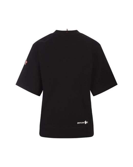 Moncler Black Schwarzes t-shirt für stadt und draußen