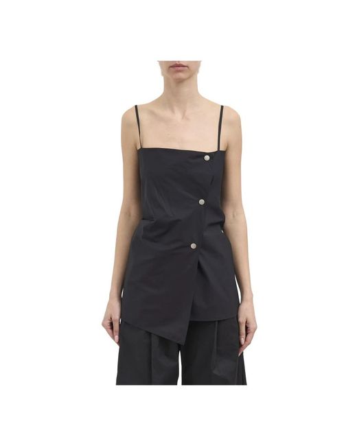 Thelatest Black Sleeveless Tops