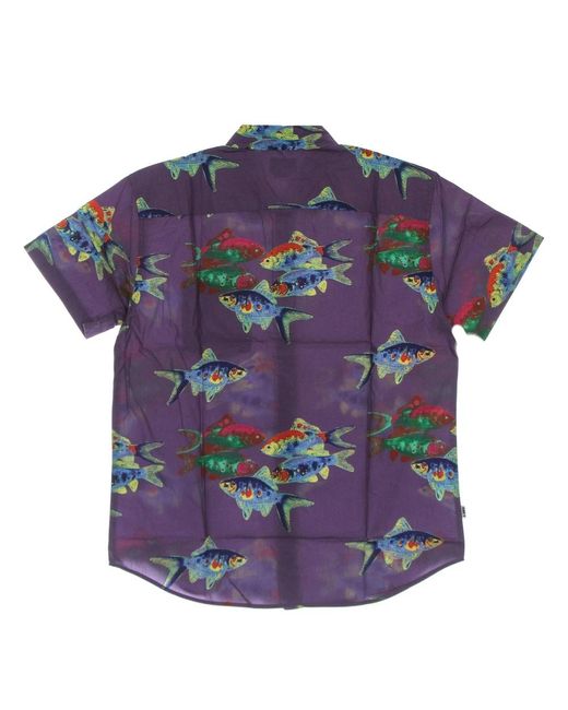 Short Sleeve Shirts Obey de hombre de color Purple