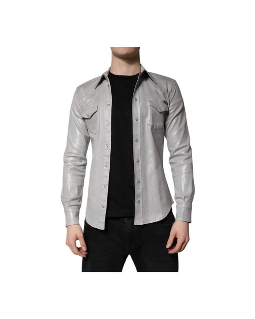 Dolce & Gabbana Gray Casual Shirts for men