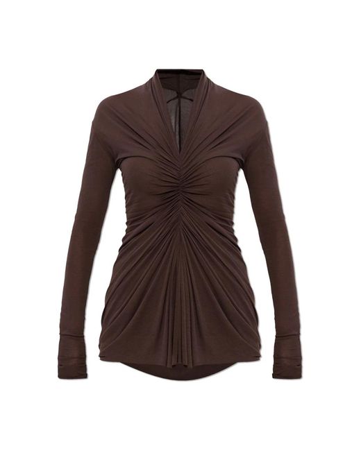 Rick Owens Brown Blouses